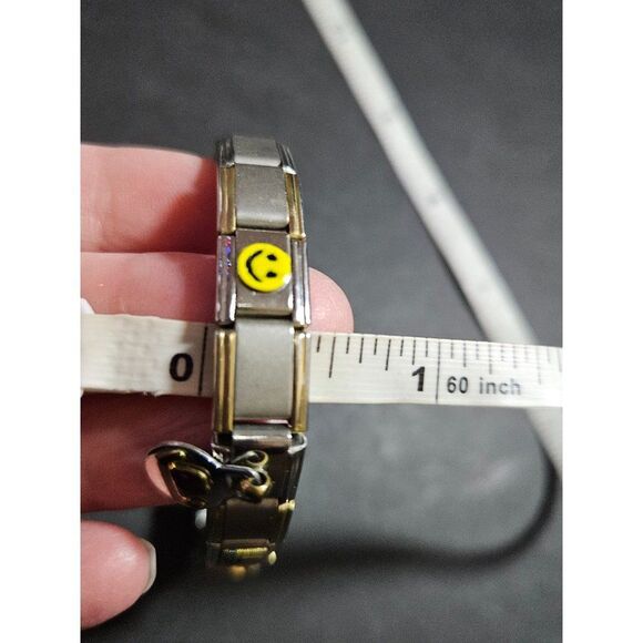 Silver tone Italian charm bracelet - Picture 9 of 10